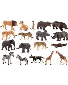 AFRICAN SAVANNAH WITH YOUNG SET (18PK)