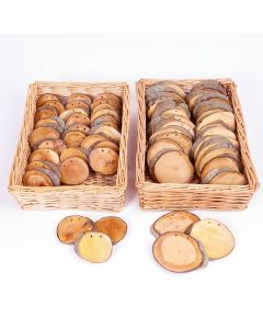 WOODEN OVAL DISCS (30PK)