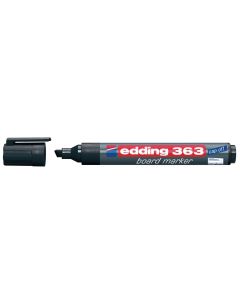 Edding 363 Whiteboard Marker Black Chisel Tip - Pack of 10