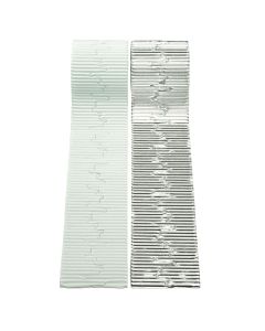 Bordette Icicles Corrugated Card Border Roll - 57mm x 7.5m - Silver