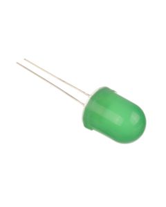 Green 10mm Diffused LED - 1750mCd, pack of 10