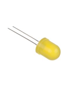 Yellow 10mm Diffused LED - 900mCd, pack of 10