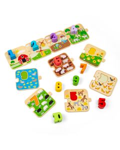 BIGJIGS Toys 1-10 Tile Puzzle 