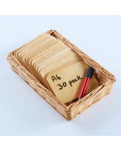 A6 NATURAL WIPE BOARDS (30PK)