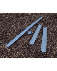 WATER CHANNELS GREY SEMI CIRCLE. PACK OF 4. L 1 M.+ 2 CONNEC