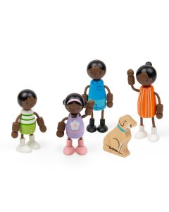BIGJIGS Toys Black Family Dolls