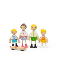 BIGJIGS Toys White Family Dolls