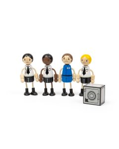 BIGJIGS Toys Police and Prisoner Dolls