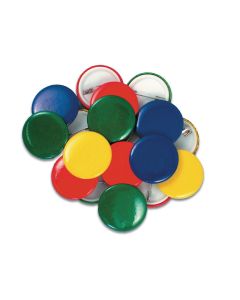 Plain Button Badges - Pack of 40