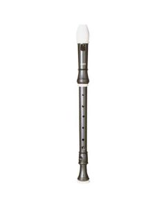 Aulos 309A Treble Recorder - Brown and White