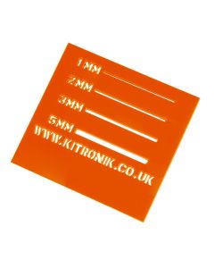 Orange Value Acrylic Sheet (Cast) 3mm x 600mm x 400mm