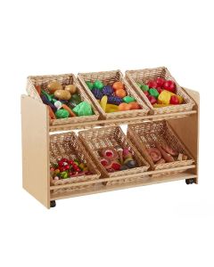 ROOKIE RANGE OPEN MOBILE BASKET SHELF ( WITH BASKETS)