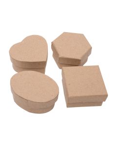 Papier-Mache Teeny-Tiny Boxes - Pack of 12