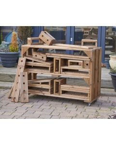 IMAGINEERING BLOCK TROLLEY WITH 25 BLOCKS