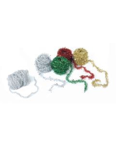 Tinsel Garland Assorted 10m - Pack of 4