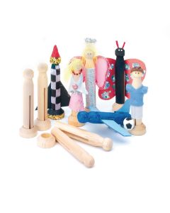 Dolly Pegs With Stands - Pack of 10