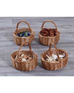 Wicker Shopping Baskets (4pk)