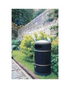 Heritage Lite Hooded Litter Bin - 100L - Burgundy