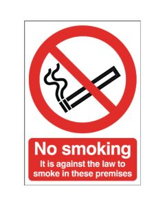 Safety Signs - No Smoking - 210 x 148mm S/A