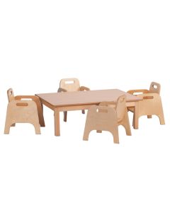 Millhouse Table and 4 Sturdy Chairs - H400mm