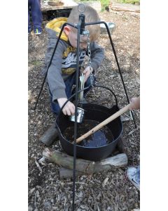 PLASTIC BLACK CAULDRON14 INCH