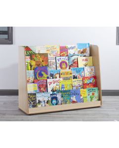 Wide Bookshelf- Freestanding Maple