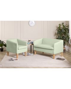 Contemporary Breakout Sofa & Chair Set - Green