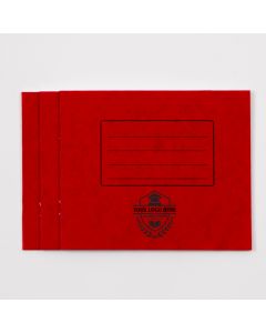  5.25" x 6.5" Exercise Book 32p- 8mm Ruled- Red