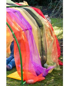 RAINBOW SHEER FABRIC (PK SIX ROLLS-ASSORTED COLOURS) ORGANZA