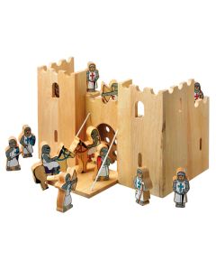 Natural Wooden Castle and Knights