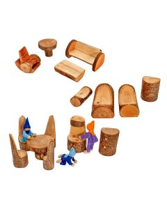 Wooden Dolls House Furniture Set (15Pk)