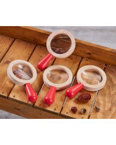 Wooden Magnifying Glass (4Pk)
