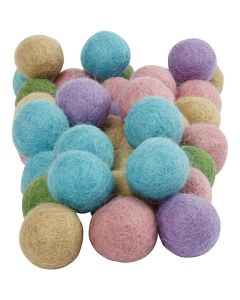Earth Colour Felt Balls