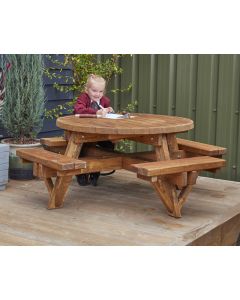 Round Picnic Bench for 8
