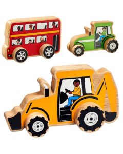 Wooden Vehicles 3Pk