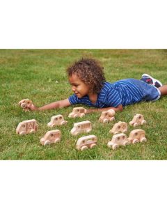 Natural Wooden Vehicles Set 12Pk