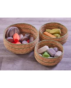 Trio of Sage Nesting Baskets