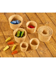 Stacking & Sorting Bamboo Cups (10Pk)