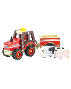 Wooden Tractor & Trailer
