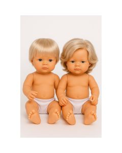 Baby Dolls Pair Caucasian Boy and Girl