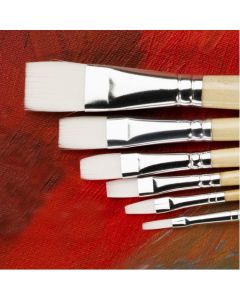 Essentials Short Handled Flat Synthetic Brush Bulk Pack