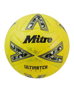 Mitre Ultimatch Evo - Yellow - Size 5 - Pack of 12 with Bag