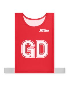 Mitre Pro Netball Bib - Red - L - Pack of 7