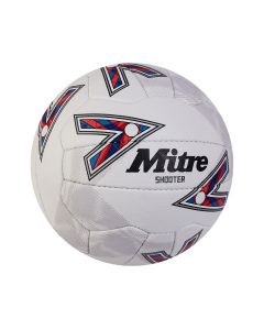 Mitre Shooter Match Netball - White/Red/Blue - Size 4