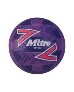 Mitre Attack Training Netball - Purple/Pink/White - Size 4