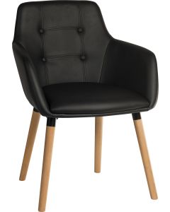 PU Reception Chair - Black