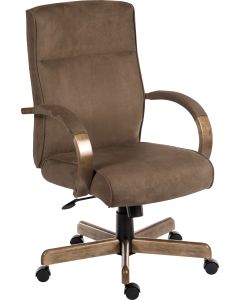 Glencoe Executive Faux Suede  Chair - Mocha