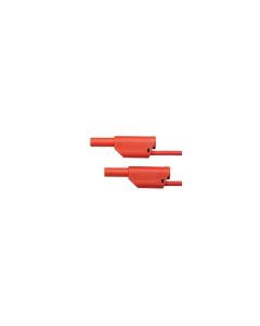 Plug Leads Safety Type With Rigid Sleeve - Red