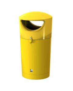 Metro Hooded Litter Bin - Yellow