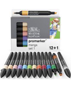 Winsor & Newton Promarker Manga Set 1 Pack of 12 (+1 FREE)